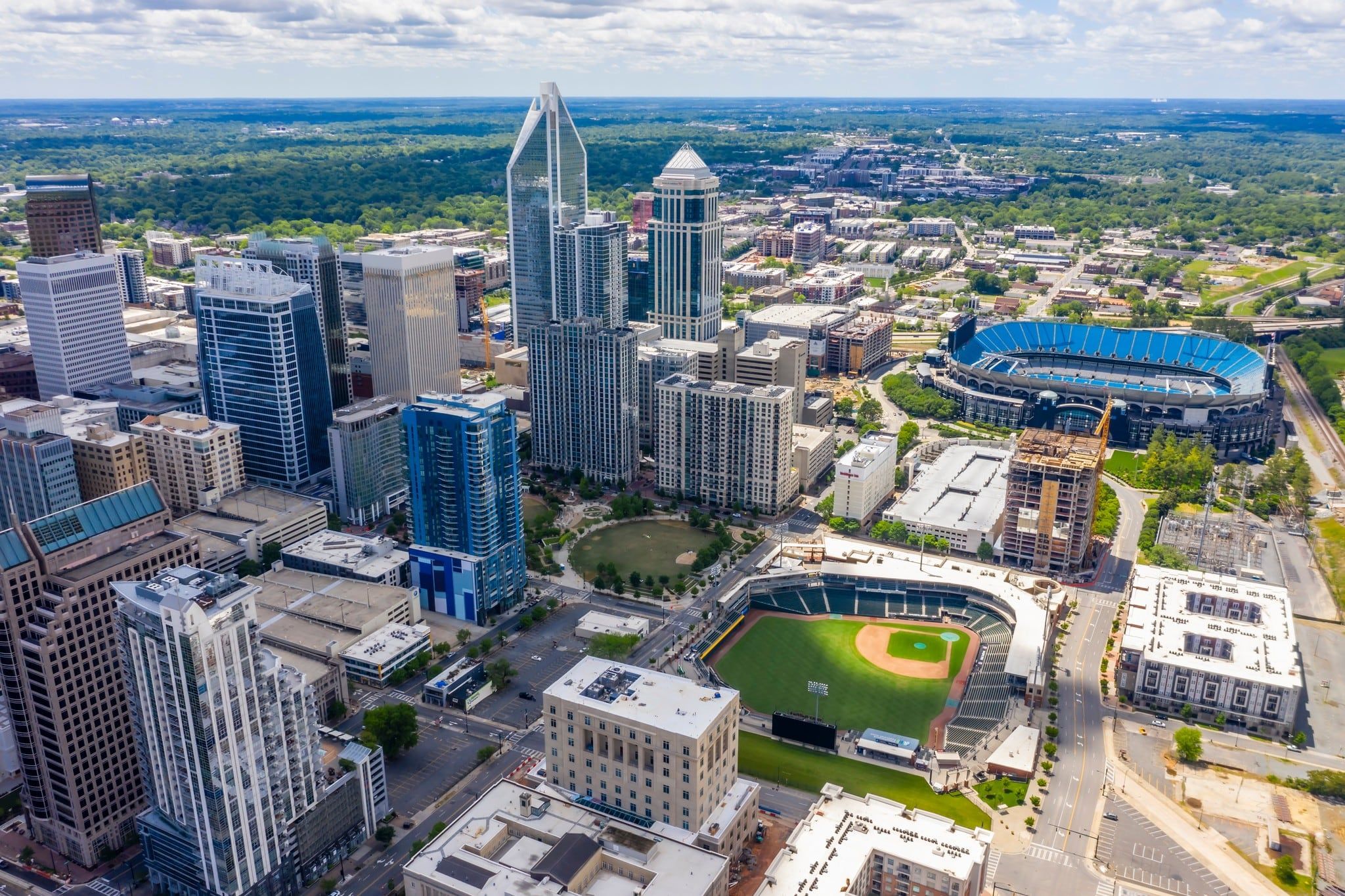 Aerial Views Of The City Of Charlotte, NC