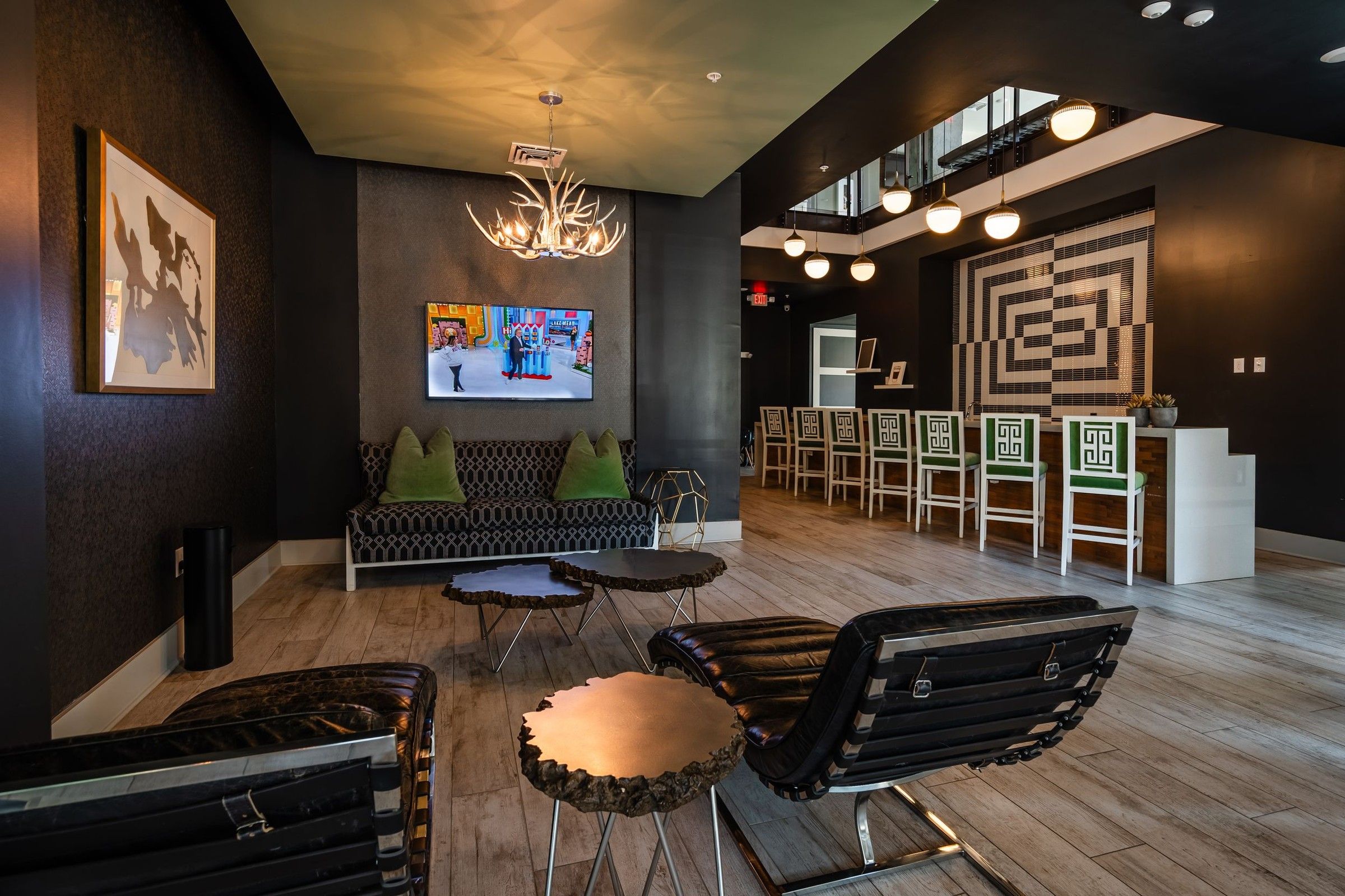 The Village at Commonwealth resident lounge and coffee bar