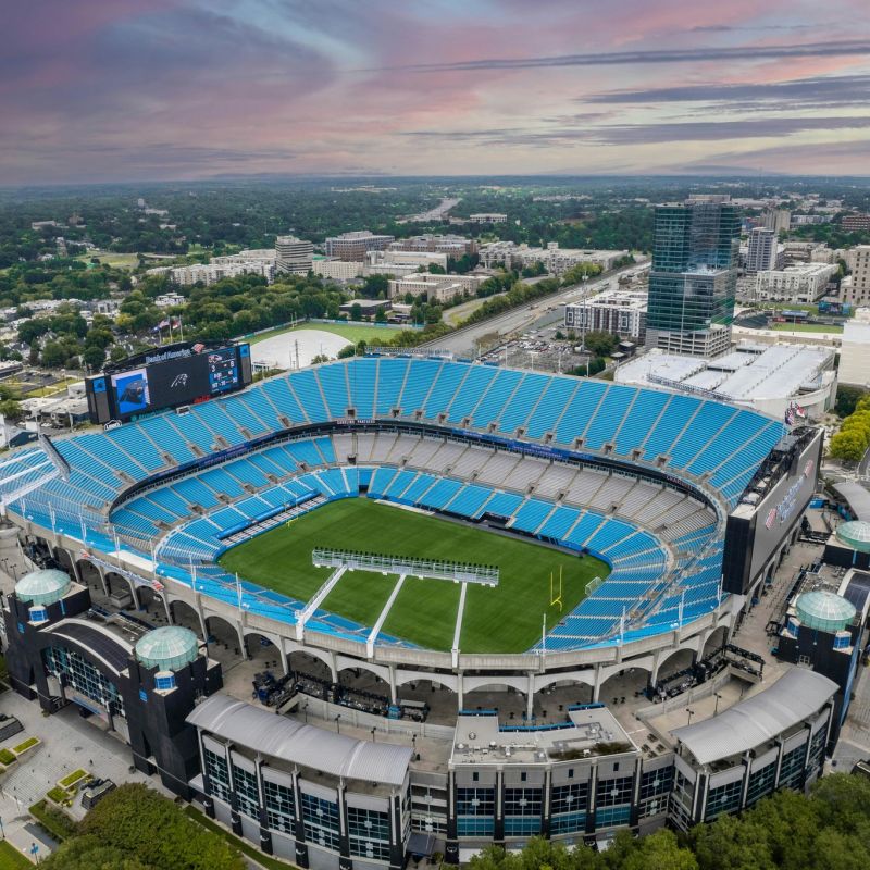 Bank of America stadium aerial view charlotte nc