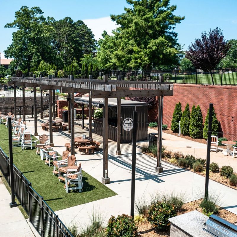 The Village at Commonwealth outdoor beer garden